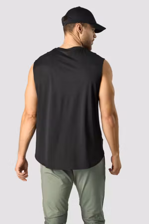 Stride Ärmlös T-shirt Herr Svart