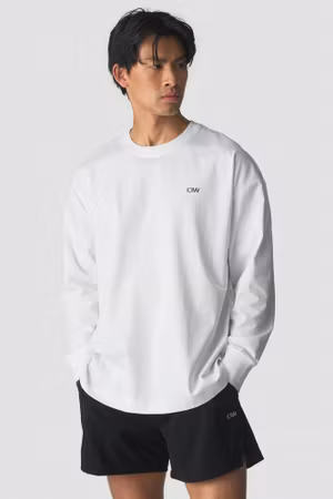 Långärmad vit för vardagsbruk