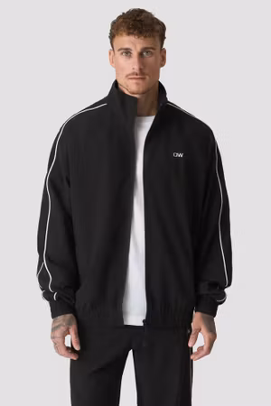 Kontrast Träningsjacka Svart