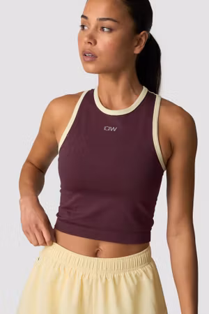 Mirage Cropped Linne Mörk Mahogany/Vaniljkräm