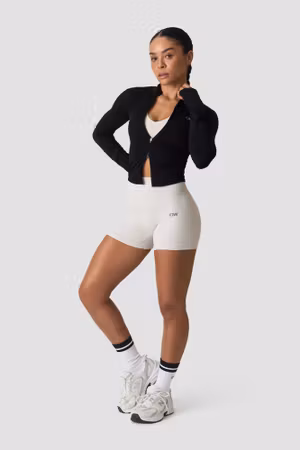 Sculpt Seamless 2-Way Zip LS Svart