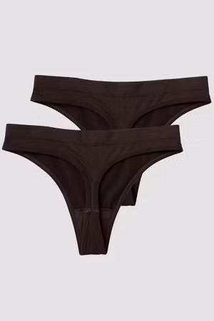 Sömlösa stringtrosor i 2-pack i mocka för vardagsbruk