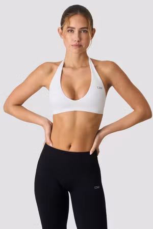 Define Seamless Halter Sport-BH Vit Snö