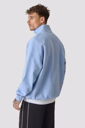 Everyday 1/4 Zip Sweatshirt Mönster Banner Blå