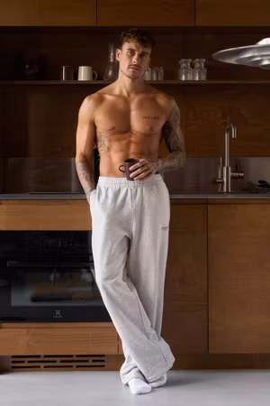 Essence Träningsbyxor M Ljusgrå Melange