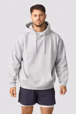 Everyday Relaxed Hoodie Ljusgrå Melange