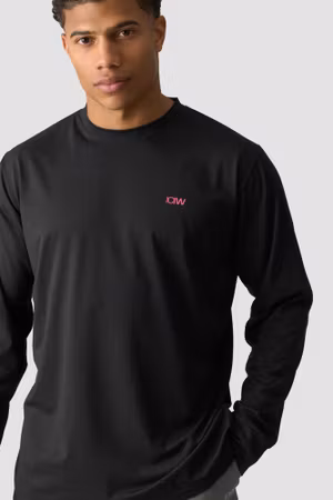Essential Dri-Release Tryckt Långärmad Svart