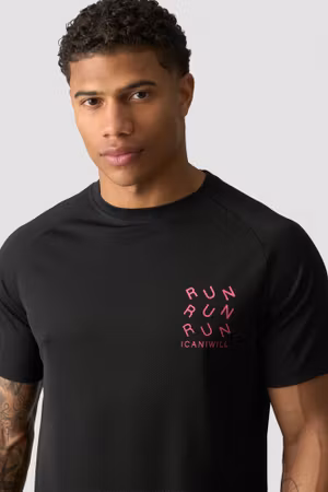 Mirage Mesh Raglan T-shirt Svart