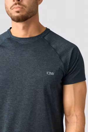 Tränings-T-shirt i mesh, blågrön