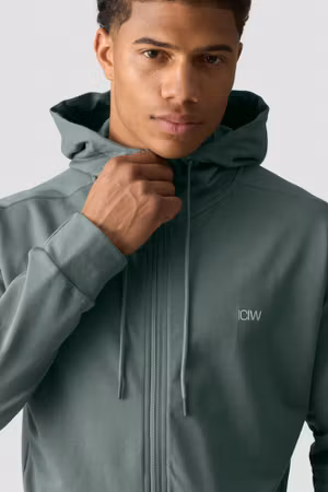 Aktivitets Zip Hoodie Herr Havsgrön