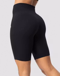 Ribbade Define Seamless Biker Shorts Svarta