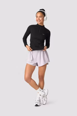 Define Seamless 1/4 Zip W Svart