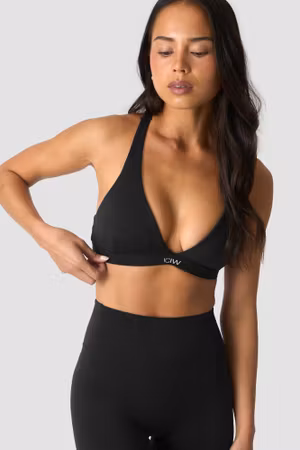Luxe V-ringad sport-bh svart