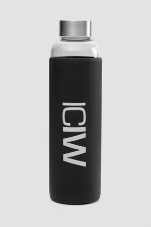 Glasvattenflaska 550 ml svart