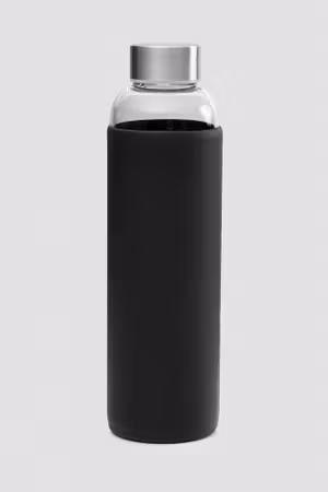 Glasvattenflaska 550 ml svart