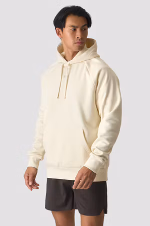 Cremefärgad huvtröja för vardagsbruk
