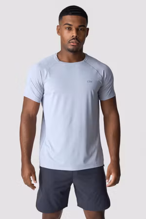 Träningsmelange T-shirt Herr Ljusblå Melange