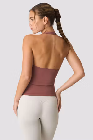 Define Seamless Halter Neck Tank Calm Red