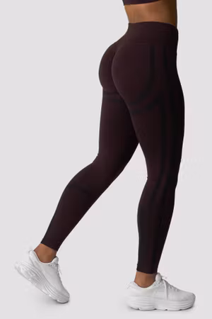 Rush Seamless Tights Vinröda