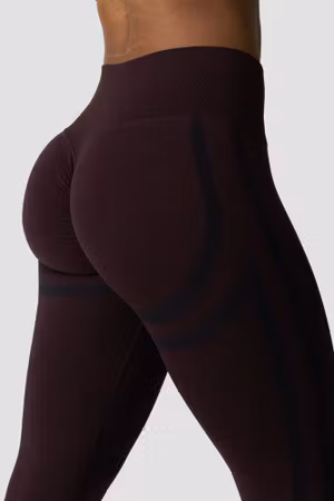 Rush Seamless Tights Vinröda