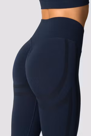 Rush Seamless Tights Marinblå Melange