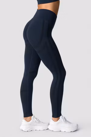 Rush Seamless Tights Marinblå Melange