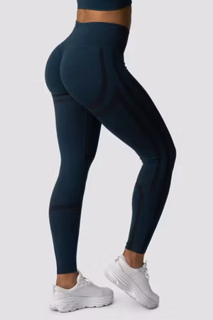 Rush Seamless Tights Dk Blågrön