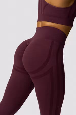 Rush Seamless Tights Mörk Mahogany Melange