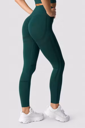 Rush Seamless Tights Mörkgrön Melange