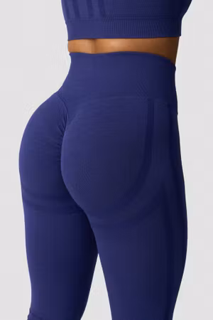 Rush Seamless Tights Mörk Skifferblå Melange