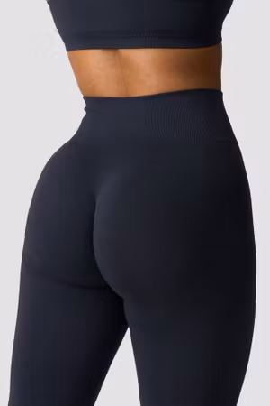 Släta Seamless Tights Marinblå