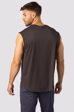 Stride Ärmlös T-shirt Träkolsgrå