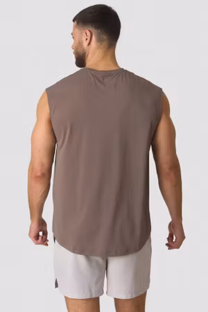 Stride Ärmlös T-shirt Varm Grå