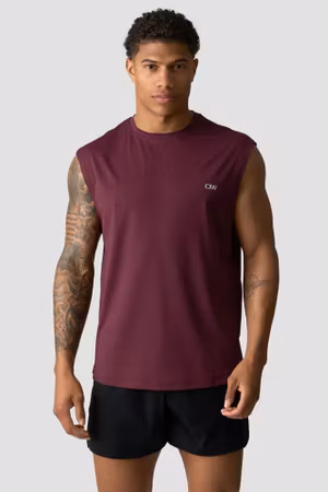 Stride Ärmlös T-shirt Mörk Mahogany