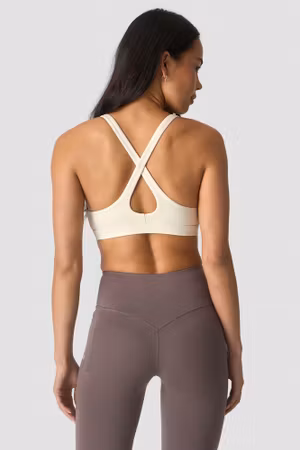 Luxe V-ringad Sport-BH W Cream