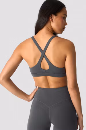 Luxe V-ringad Sport-BH W Antracitgrå