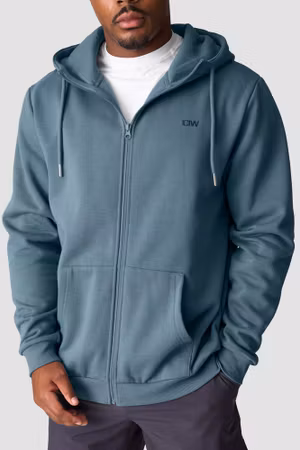 Everyday Zip Hoodie Herr Stålblå