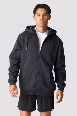 Everyday Zip Hoodie Herr Grå Melange