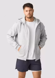 Everyday Zip Hoodie Herr Ljusgrå Melange