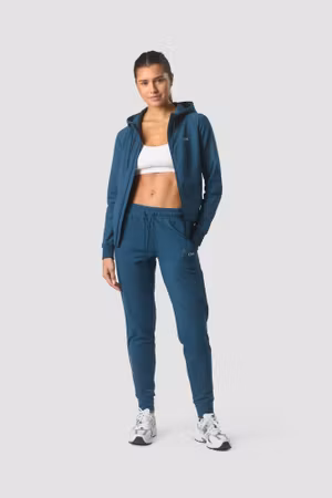 Aktivitets Zip Hoodie Wmn Blågrön