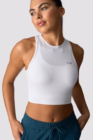 Define Seamless Cropped Linne Vit