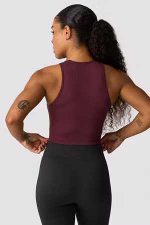 Define Seamless Cropped Linne Mörk Mahogany