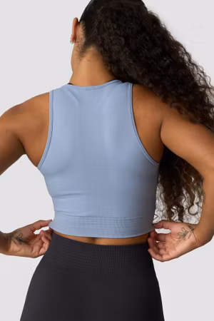 Define Seamless Cropped Linne Ljus Violetta Skiffergrönt