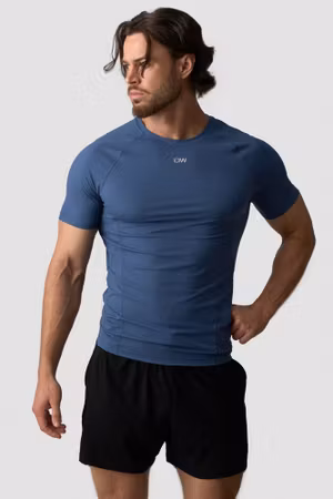 Ignite Muscle FIt T-shirt Dammig Twilight Blå