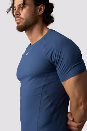 Ignite Muscle FIt T-shirt Dammig Twilight Blå