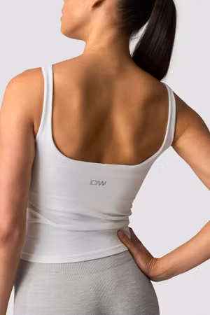 Smidig, sömlös 2-i-1-linne Vit Snö