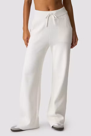 Soft Knit Pants White
