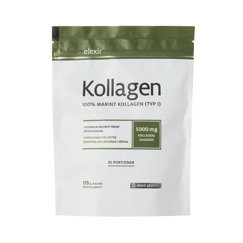 Elexir Pharma Kollagen Pulver 175 g Marint kollagen