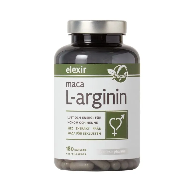 Elexir Pharma Maca L-arginin 180 kapslar