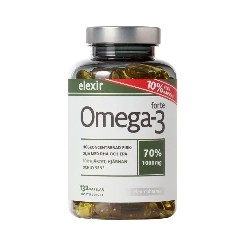 Elexir Pharma Omega-3 Forte 1000mg 132 kapslar